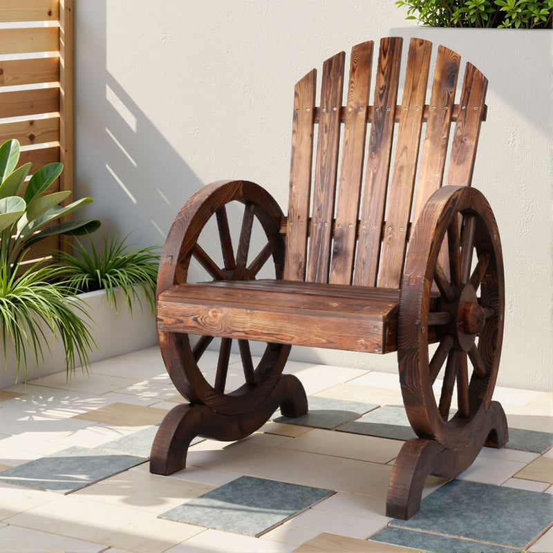 Gardeon Wooden Wagon Chair Outdoor Garden