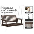 Gardeon 2 Seat Porch Swing Chair Wooden Bench Brown Outdoor