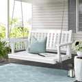 Gardeon Porch Swing Chair Wooden White Garden Outdoor Furniture