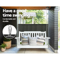 Gardeon Porch Swing Chair Wooden White Garden Outdoor Furniture