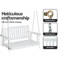 Gardeon Porch Swing Chair Wooden White Garden Outdoor Furniture