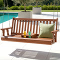 Gardeon 2 Seat Wooden Porch Swing Chair with Cup Holder