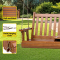 Gardeon 2 Seat Wooden Porch Swing Chair with Cup Holder