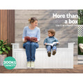 Gardeon Outdoor Storage Bench 129cm Wooden Garden Box White XL