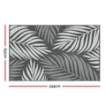 Gardeon Outdoor Rug 152x244cm Reversible Large Leaf Patio Carpet