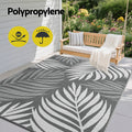 Gardeon Outdoor Rug 152x244cm Reversible Large Leaf Patio Carpet