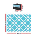 Gardeon Outdoor Rug 274x366cm Reversible Area Mat Light Blue