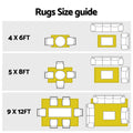 Gardeon Outdoor Rug 274x366cm Reversible Area Mat Light Blue