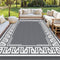 Gardeon Outdoor Rug 274x366cm Large Reversible Area Mat Patio Greek Key
