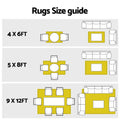 Gardeon Outdoor Rugs 274x366cm Large Carpet Reversible PP Dual-Sided Area Mat Patio Rug Grey