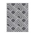 Gardeon Outdoor Rugs 274x366cm Reversible PP Dual-Sided Area Mat Large Carpet Patio Rug Grey