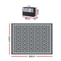 Gardeon Outdoor Rug 274x366cm Large Reversible PP Area Carpet