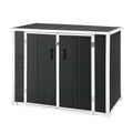 Gardeon 1070L Outdoor Storage Box Garden Shed Lockable Cabinet Tool Organizer Dark Grey