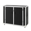 Gardeon Outdoor Storage Box 1164L Garden Shed 5 Wheels Lockable Cabinet Tool Organizer Dark Grey