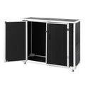 Gardeon Outdoor Storage Box 1164L Garden Shed 5 Wheels Lockable Cabinet Tool Organizer Dark Grey