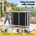 Gardeon Outdoor Storage Box 1164L Garden Shed 5 Wheels Lockable Cabinet Tool Organizer Dark Grey