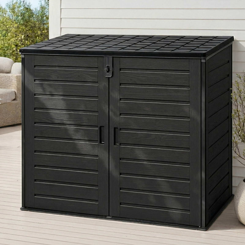 Gardeon 1170L Outdoor Storage Box Lockable Cabinet Black