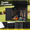 Gardeon 1170L Outdoor Storage Box Lockable Cabinet Black