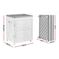 Gardeon 159L Outdoor Storage Box Stackable Cupboard Wheels