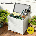Gardeon 159L Outdoor Storage Box Stackable Cupboard Wheels