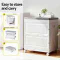 Gardeon 159L Outdoor Storage Box Stackable Cupboard Wheels
