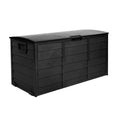 Gardeon 290L Outdoor Storage Box Lockable Black Garden Deck