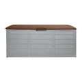 Gardeon 290L Outdoor Storage Box Lockable Brown Deck Garden Shed