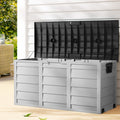 Gardeon 290L Outdoor Storage Box Lockable Garden Deck Shed Black
