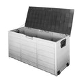 Gardeon 290L Outdoor Storage Box Lockable Garden Deck Shed Black