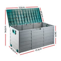 Gardeon 290L Outdoor Storage Box Lockable Green Garden Deck Shed