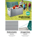 Gardeon 290L Outdoor Storage Box Lockable Green Garden Deck Shed
