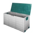 Gardeon 290L Outdoor Storage Box Lockable Green Garden Deck Shed