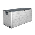 Gardeon Outdoor Storage Box 290L Lockable Grey Garden Shed Tool