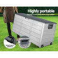 Gardeon Outdoor Storage Box 290L Lockable Grey Garden Shed Tool