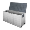 Gardeon Outdoor Storage Box 290L Lockable Grey Garden Shed Tool