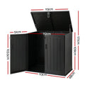 Gardeon 775L Outdoor Storage Box Black Lockable Cabinet Shed