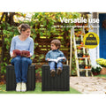 Gardeon Outdoor Storage Box 118L Lockable Garden Tool Shed Black