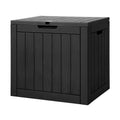 Gardeon Outdoor Storage Box 118L Lockable Garden Tool Shed Black