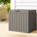 Gardeon Outdoor Storage Box 118L Grey Lockable Garden Shed