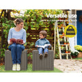 Gardeon Outdoor Storage Box 118L Grey Lockable Garden Shed
