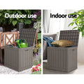 Gardeon Outdoor Storage Box 118L Grey Lockable Garden Shed