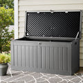 Gardeon 190L Outdoor Storage Box Lockable Garden Bench Black