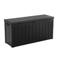 Gardeon Outdoor Storage Box 240L Lockable Garden Bench Black