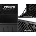 Gardeon Outdoor Storage Box 240L Lockable Garden Bench Black