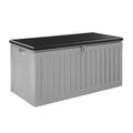 Gardeon 270L Outdoor Storage Box Grey Lockable Garden Bench Tool
