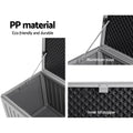 Gardeon 270L Outdoor Storage Box Grey Lockable Garden Bench Tool