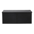Gardeon 390L Outdoor Storage Box Black Lockable Garden Bench Shed