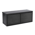 Gardeon 390L Outdoor Storage Box Black Lockable Garden Bench Shed
