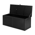 Gardeon 390L Outdoor Storage Box Black Lockable Garden Bench Shed