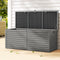 Gardeon 390L Outdoor Storage Box Bench Lockable Black
